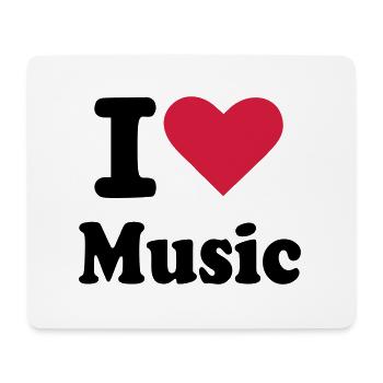 Musik - Mousepad (Querformat) - Weiß - Vorne