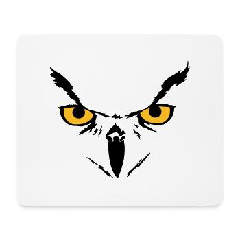 Owl face - Mousepad (Querformat) - Weiß - Vorne