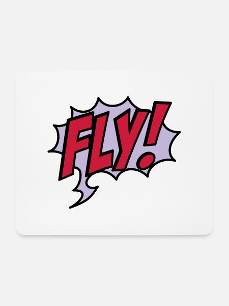 fly - Mousepad (Querformat) - Weiß