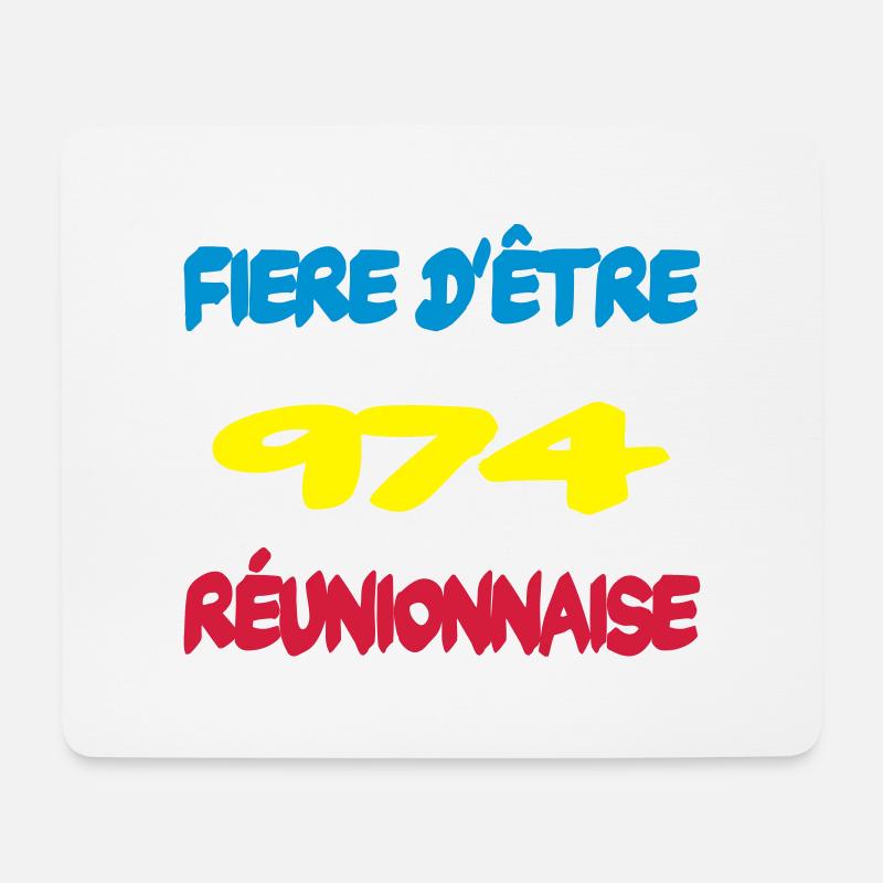 Fiere d'être reunionnaise - Mousepad (Querformat) - Weiß