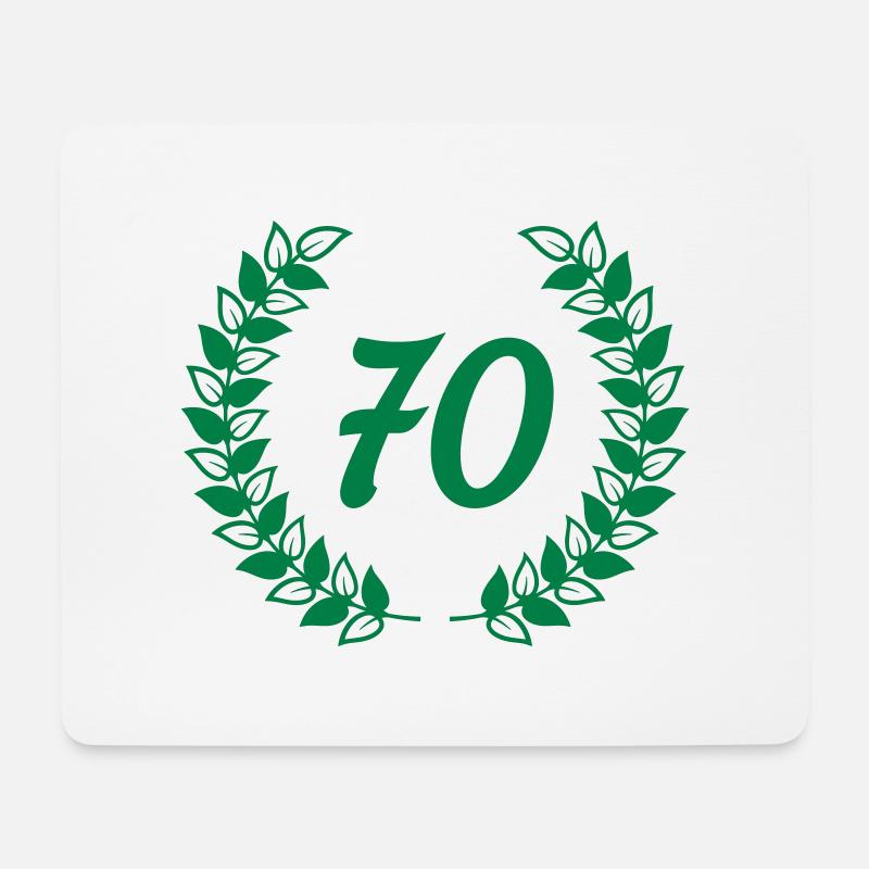seventieth 70 70th birthday - Mouse Pad (horizontal) - white
