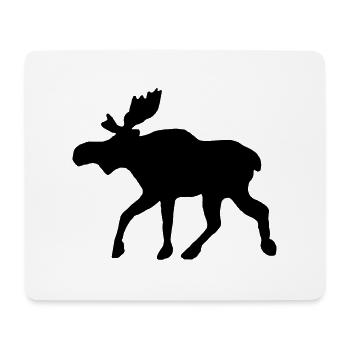Elch - Mousepad (Querformat) - Weiß - Vorne