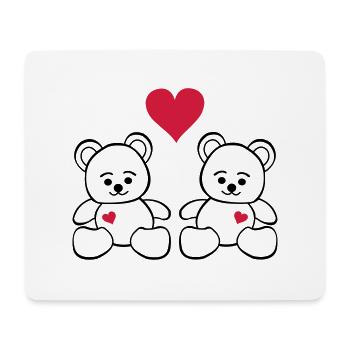 teddy_love - Tapis de souris (format paysage) - blanc - Devant