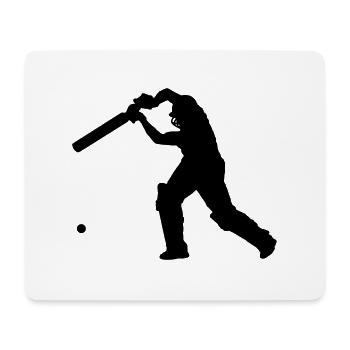 Cricket Player 2 (Vector) - Tapis de souris (format paysage) - blanc - Devant