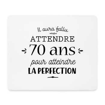 70 ans c'est la perfection - Tapis de souris (format paysage) - blanc - Devant