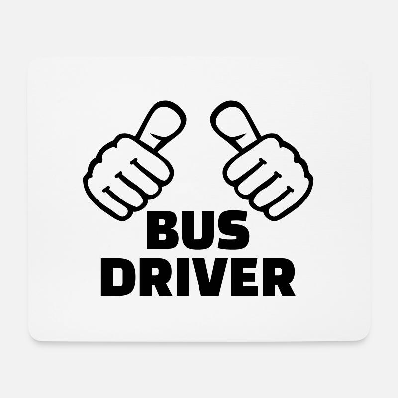 Busfahrer - Mousepad (Querformat) - Weiß