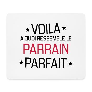 Parrain / Marraine / Filleule / Filleul - Tapis de souris (format paysage) - blanc - Devant