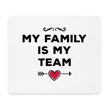 my family is my team heart - Mousepad (Querformat) - Weiß - Vorne