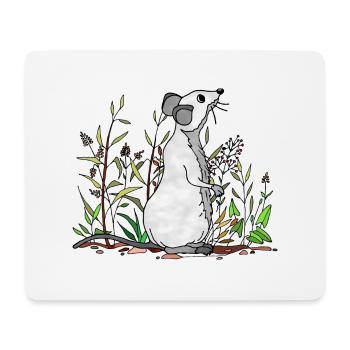 Maus - Mousepad (Querformat) - Weiß - Vorne