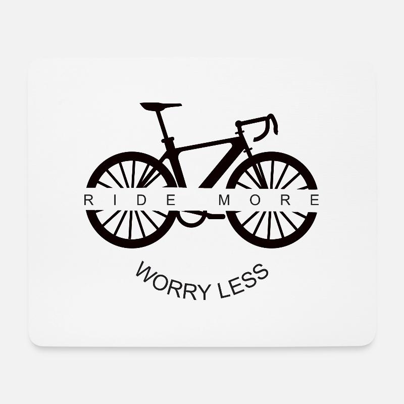 Cycling | less worry - Mouse Pad (horizontal) - white