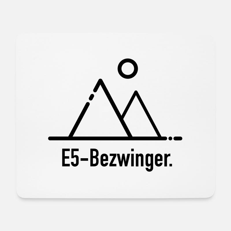 E5 Bezwinger - für Alpenüberquerer - Mousepad (Querformat) - Weiß