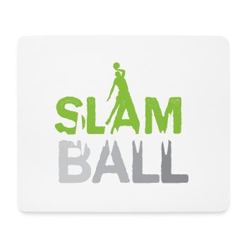 Slam Balle basket-ball baskettball sport - Tapis de souris (format paysage) - blanc - Devant