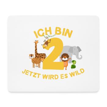 Ich bin 2 Jahre 2. Geburtstag Geschenk - Mousepad (Querformat) - Weiß - Vorne