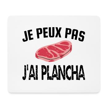 je peux pas j'ai plancha - Tapis de souris (format paysage) - blanc - Devant