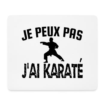 je peux pas j'ai karaté - Tapis de souris (format paysage) - blanc - Devant