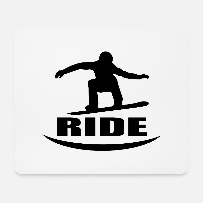 Snowboard Snowboarder - Mousepad (Querformat) - Weiß