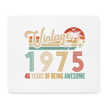 Vintage 1975 Anniversary 46 years to be Awesome - Mouse Pad (horizontal) - white - Front