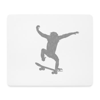 Monkey Skateboard - Mousepad (Querformat) - Weiß - Vorne