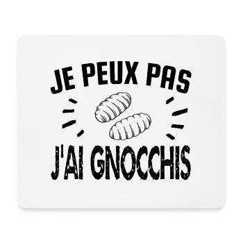 je peux pas j'ai gnocchis - Tapis de souris (format paysage) - blanc - Devant