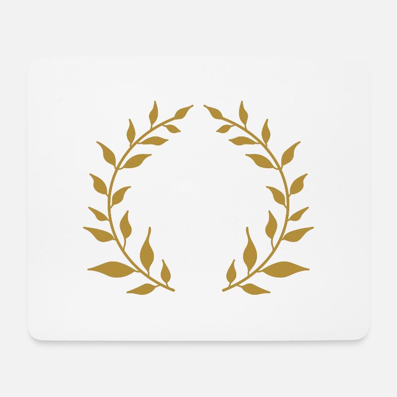 Kranz Gold - Mousepad (Querformat) - Weiß