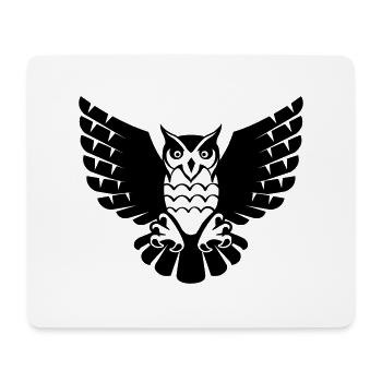 Hibou - Tapis de souris (format paysage) - blanc - Devant