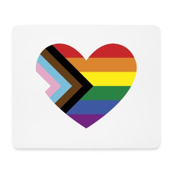 coeur LGBTQ - Tapis de souris (format paysage) - blanc - Devant