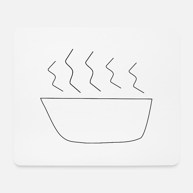 Suppe - Mousepad (Querformat) - Weiß