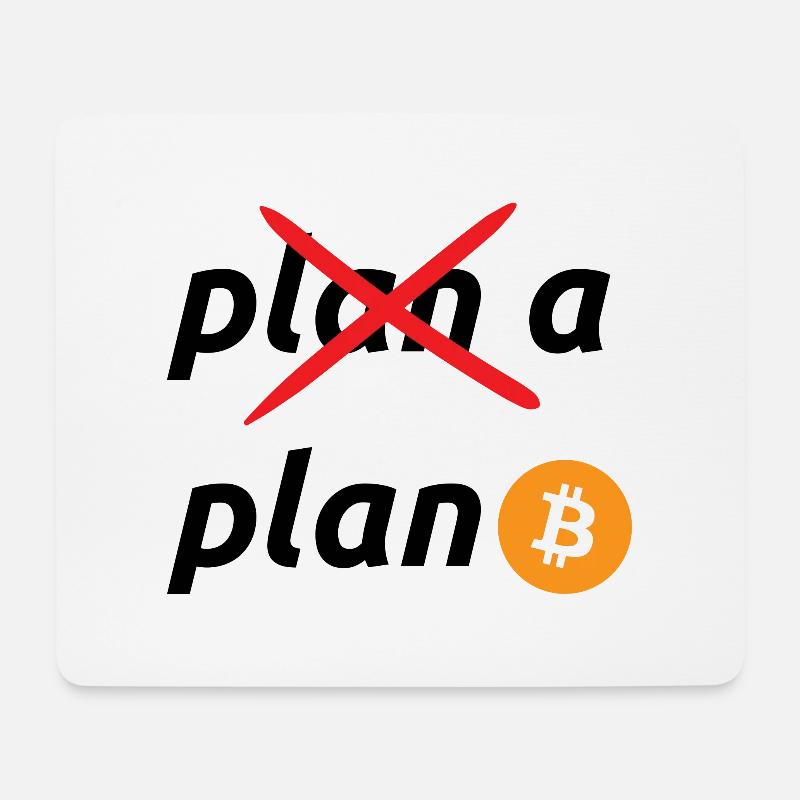 plan b bitcoin - Mousepad (Querformat) - Weiß