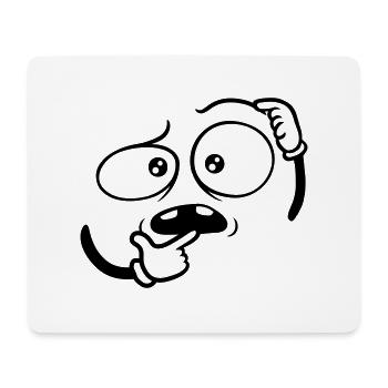 Doubtful Hand Gesture Face - Mouse Pad (horizontal) - white - Front