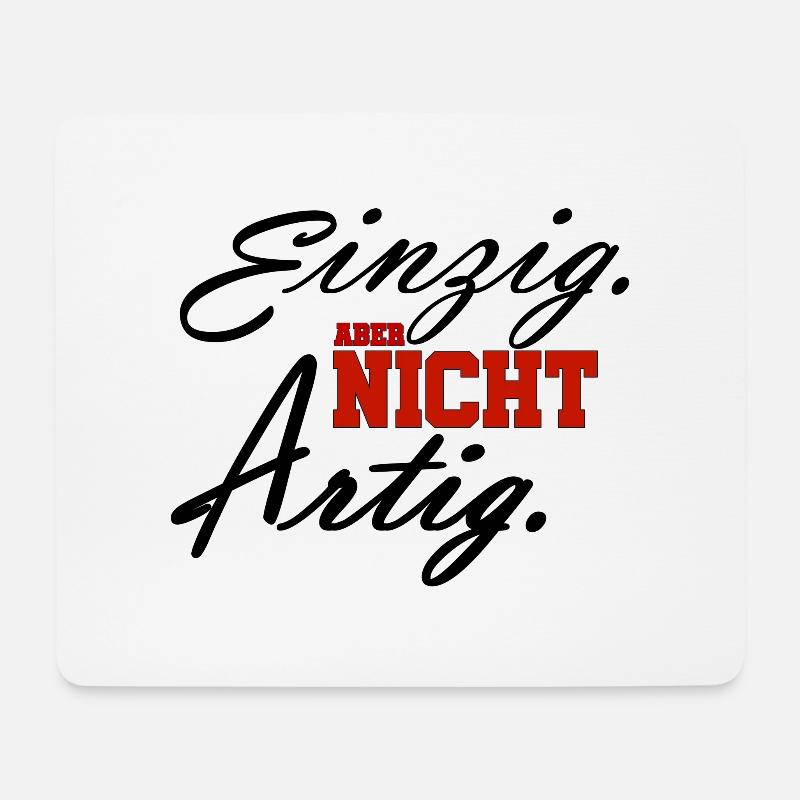 einzig aber nicht artigrot - Mousepad (Querformat) - Weiß