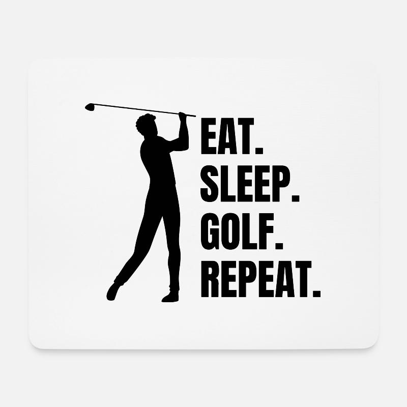 Golf Golfspieler Spruch Golfball Golfschläger - Mousepad (Querformat) - Weiß