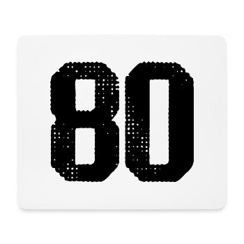 80 Zahl Trikot - Mousepad (Querformat) - Weiß - Vorne