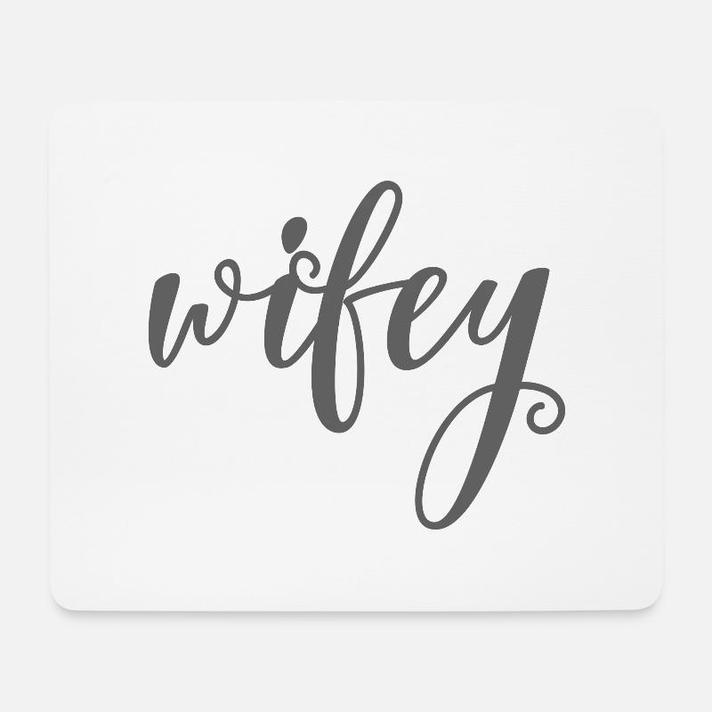 Wifey - Mousepad (Querformat) - Weiß
