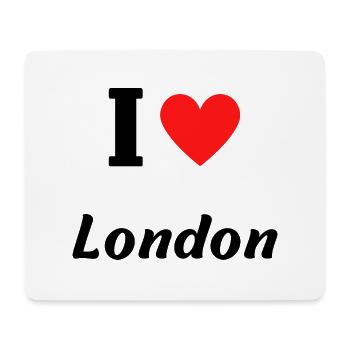 I love London - Mousepad (Querformat) - Weiß - Vorne