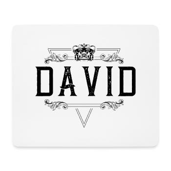 Nom de David - Tapis de souris (format paysage) - blanc - Devant