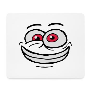 Verrücktes Comic Gesicht Design - Mousepad (Querformat) - Weiß - Vorne