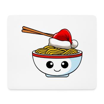 Nudeln Weihnachten Comic Xmas - Mousepad (Querformat) - Weiß - Vorne