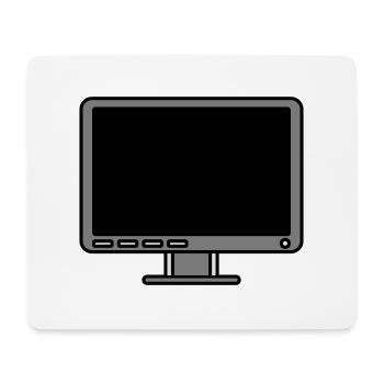 Icon Logo Computer Screen - Mouse Pad (horizontal) - white - Front