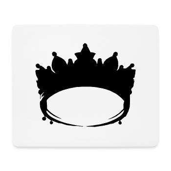 Crown Symbol King and Queen Love Vector 6 - Mouse Pad (horizontal) - white - Front