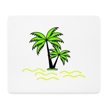 Palmen - Mousepad (Querformat) - Weiß - Vorne