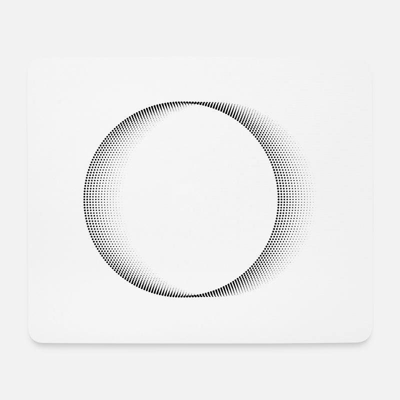 Kreismuster - Mousepad (Querformat) - Weiß