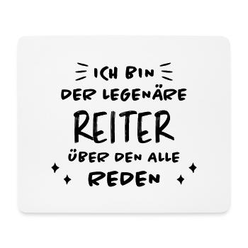 Reiter Reiten Lustiger Spruch Pferdesport Geschenk - Mousepad (Querformat) - Weiß - Vorne