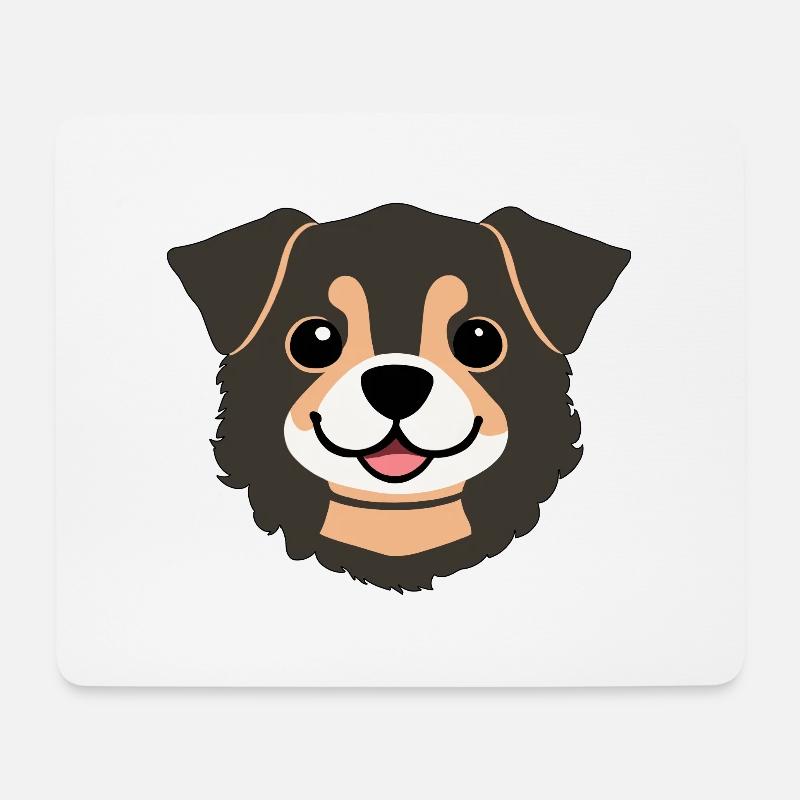 Süßer Hund - Mousepad (Querformat) - Weiß