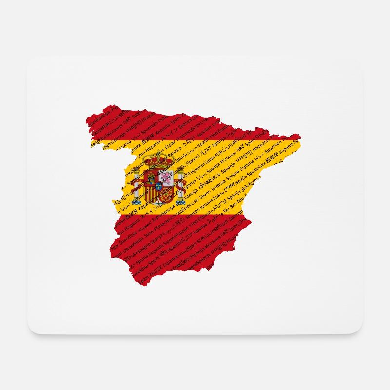 Spanien in vielen Sprachen - Mousepad (Querformat) - Weiß