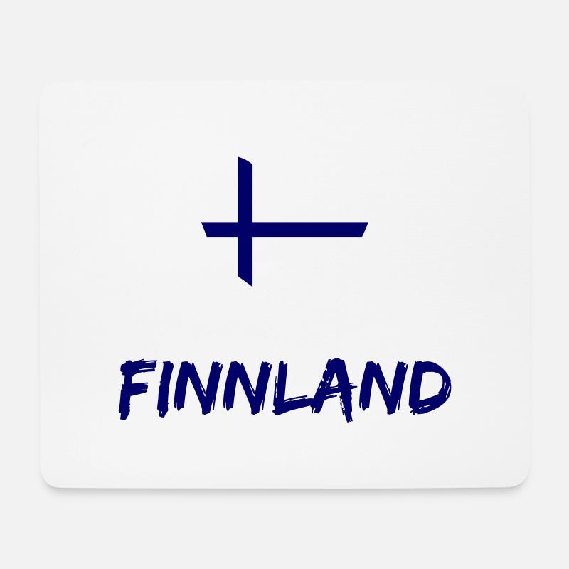 finnland herz - Mousepad (Querformat) - Weiß