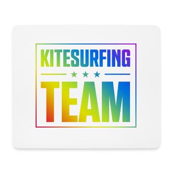 Équipe de kitesurf - Tapis de souris (format paysage) - blanc - Devant