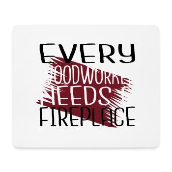 woodcutter chop wood statement jokes forest work - Mouse Pad (horizontal) - white - Front