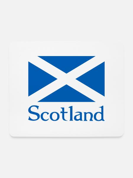 Schottland Flagge mit Text - Mousepad (Querformat) - Weiß