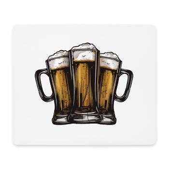 Bier Anstoßen Party - Mousepad (Querformat) - Weiß - Vorne