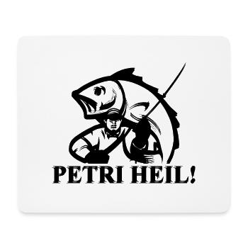 PETRI HEIL! ANGLER - Mousepad (Querformat) - Weiß - Vorne